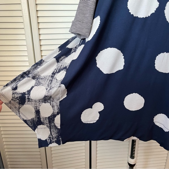 NEW Alembika Lily Top Mixed print Navy XS - Picture 8 of 12